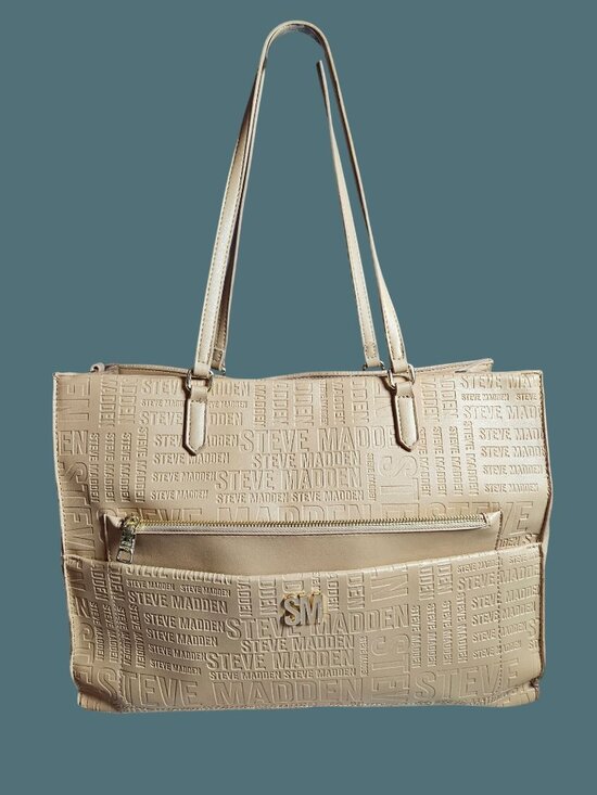 Steve Madden Handbags - Steve Madden Large Embrossed Logo Crossbody Tote Bag -Travel Business